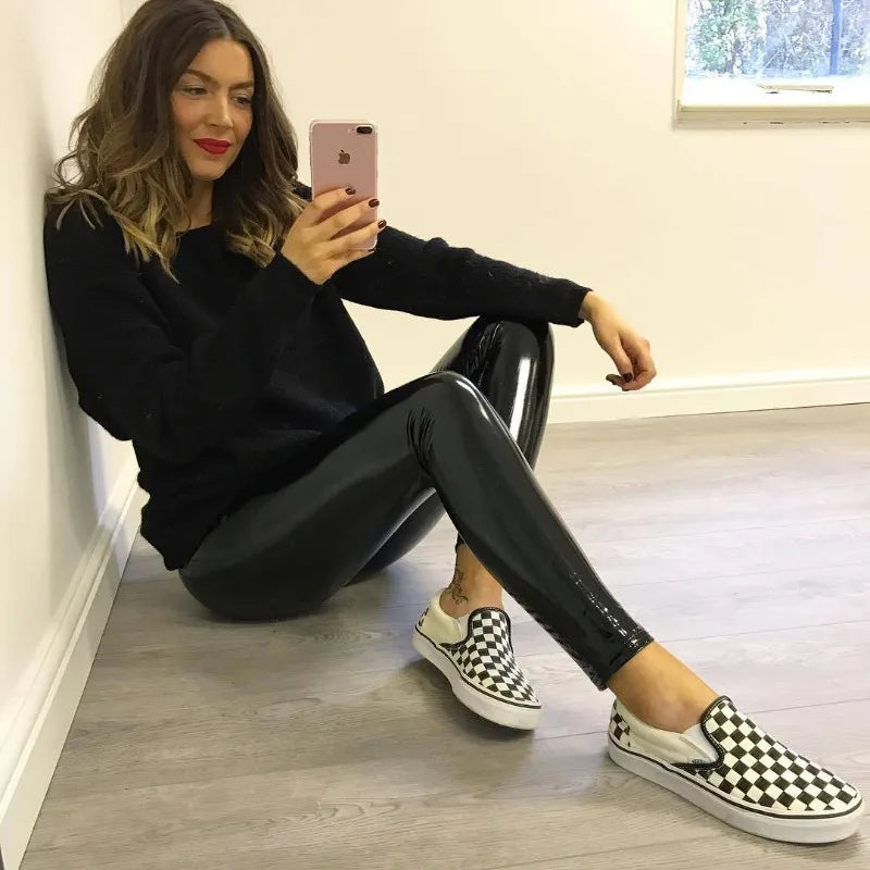 PU-Leder Leggings – High Waist, Sexy Look & Komfort für Alltag & Fitness